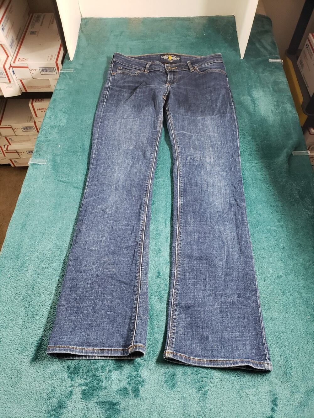 Lucky Brand Jeans Size 2 Womens Blue Stretch Pants Mid Rise Lolita Bootcut